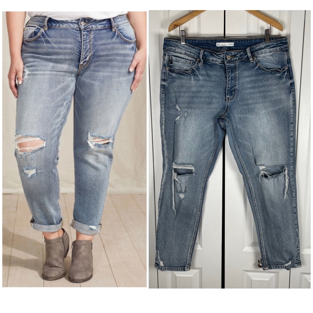 KanCan Exclusively for Maurices Jeans Women’s 18 Blue Ripped Distressed Grunge - Picture 2 of 13